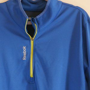 Men's XL Reebok Playwarm Royal Blue 1/4 Zip Athletic Pullover